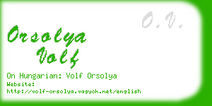 orsolya volf business card